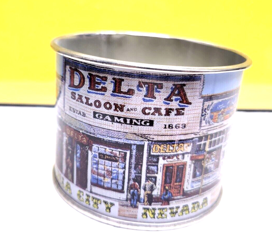 SOUVENIR VIRGINIA CITY NEVADA DELTA GAMING SALOON AND CAFE TIN CUP