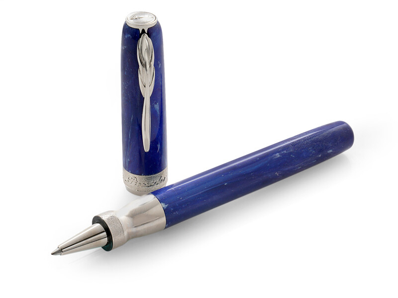 Pineider La Grande Bellezza Collection Lapis Blue Celluloid Rollerball Pen