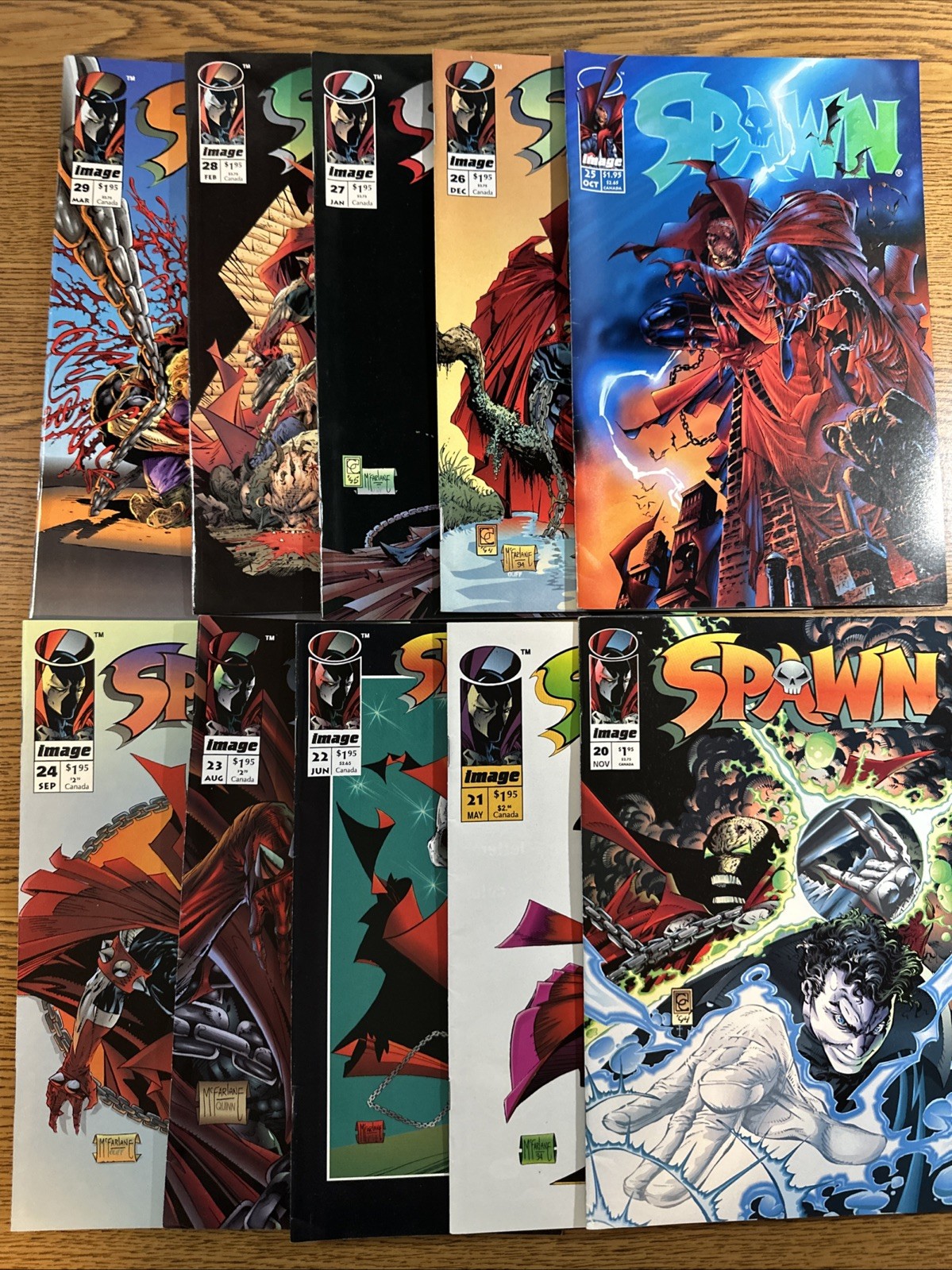 Spawn #20 21 22 23 24 25 26 27 28 29 COMPLETE Image Lot Run Set Mcfarlane F/VF