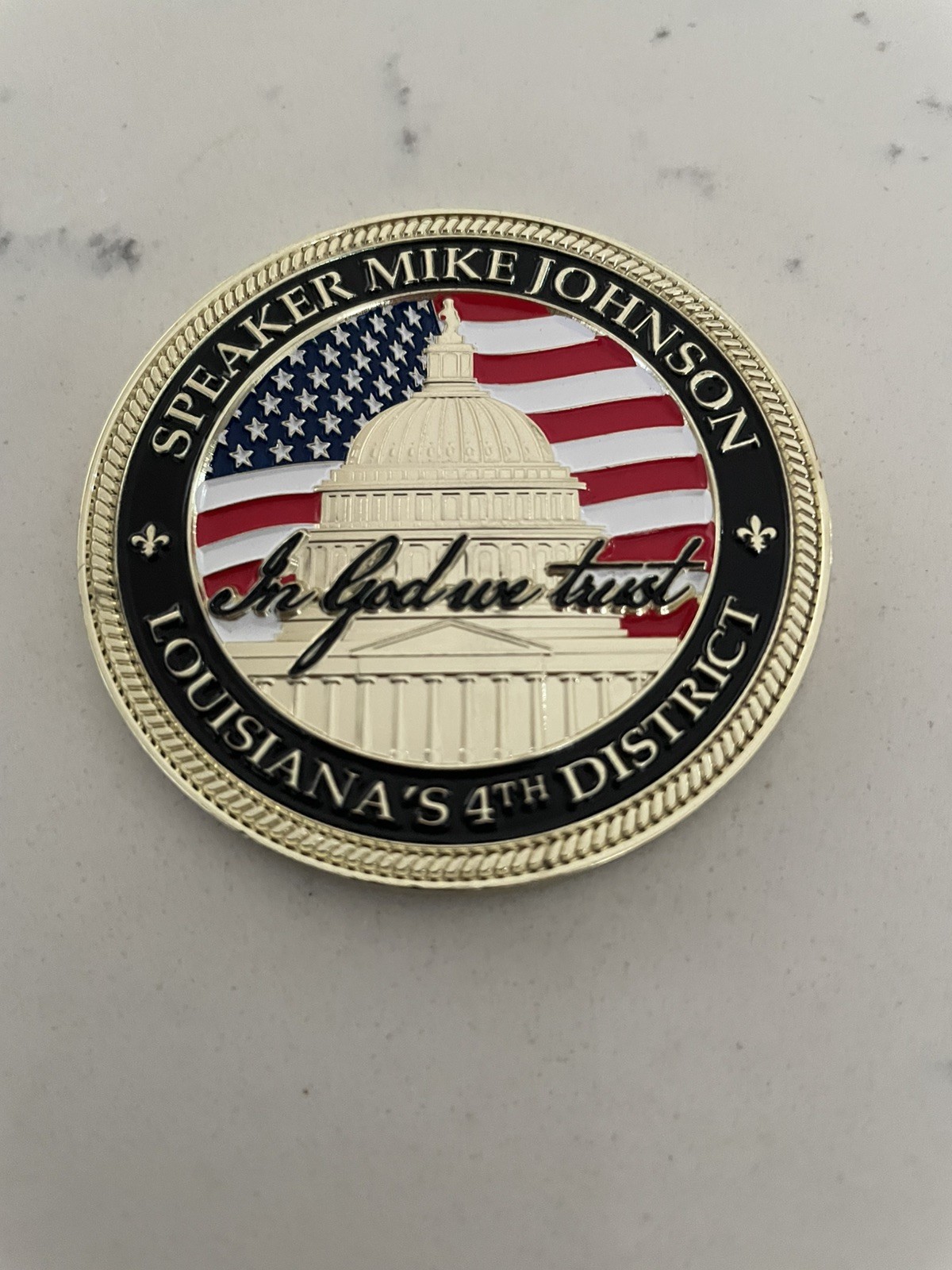 Speaker of the House Mike Johnson Congress Authentic Challenge Coin USA