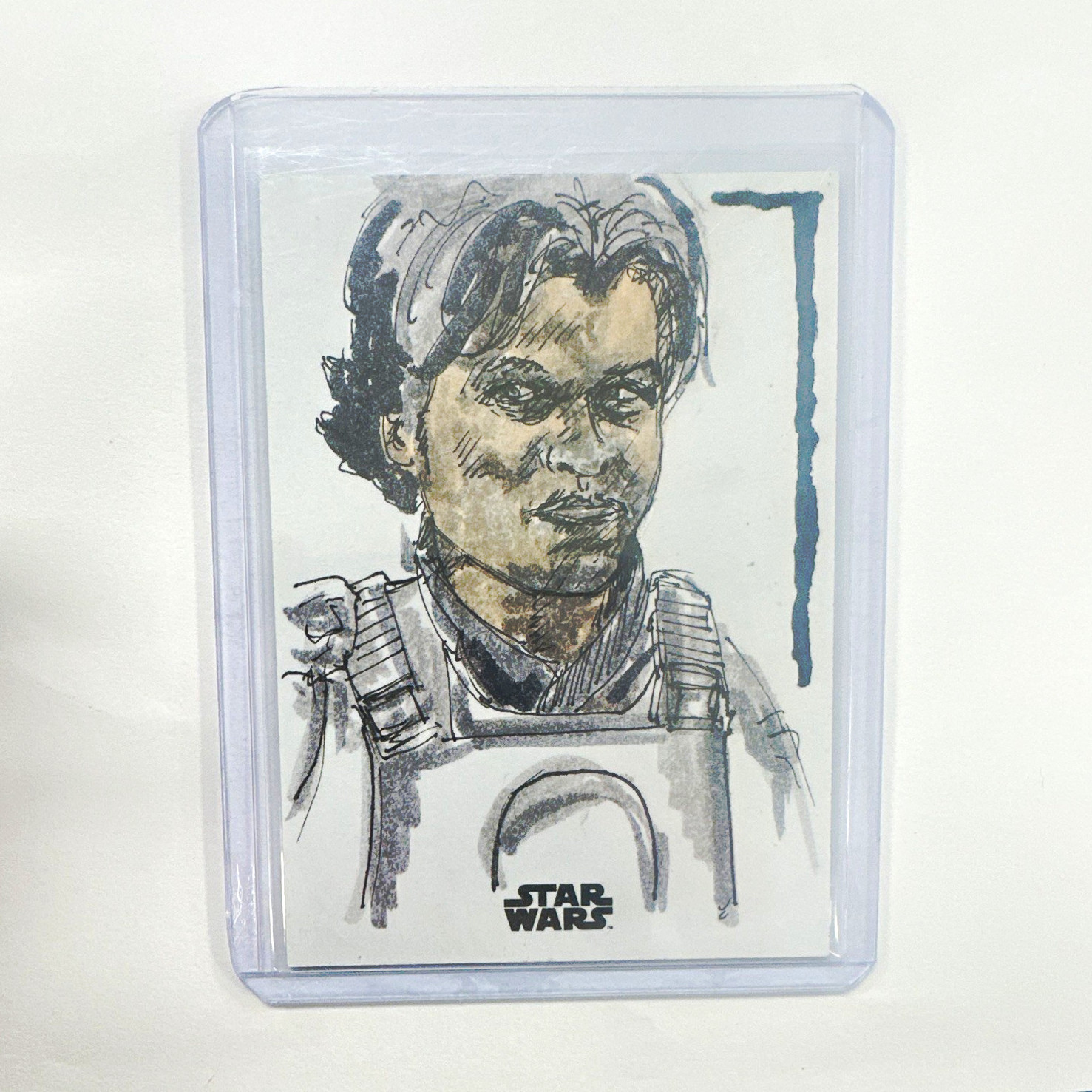 2024 Topps Star Wars Galaxy Han Solo Sketch by Sean Mathews 2024 Topps Star Wars Galaxy Han Solo Sketch by Sean Mathews