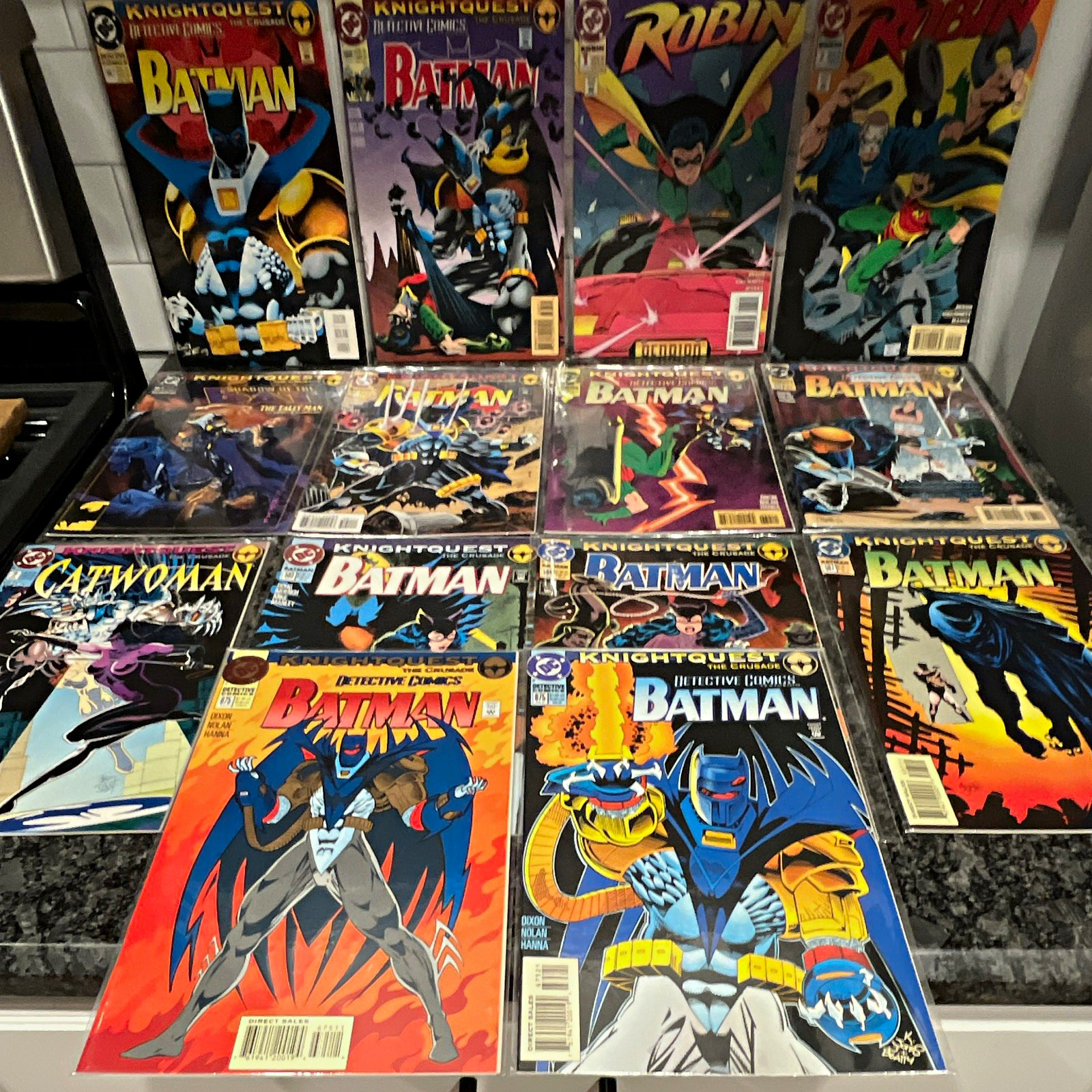 DC Comics Knightquest: The Crusade (1993) Direct Lot of 14 Two copies of #675 DC Comics Knightquest: The Crusade (1993) Direct Lot of 14 Two copies of #675