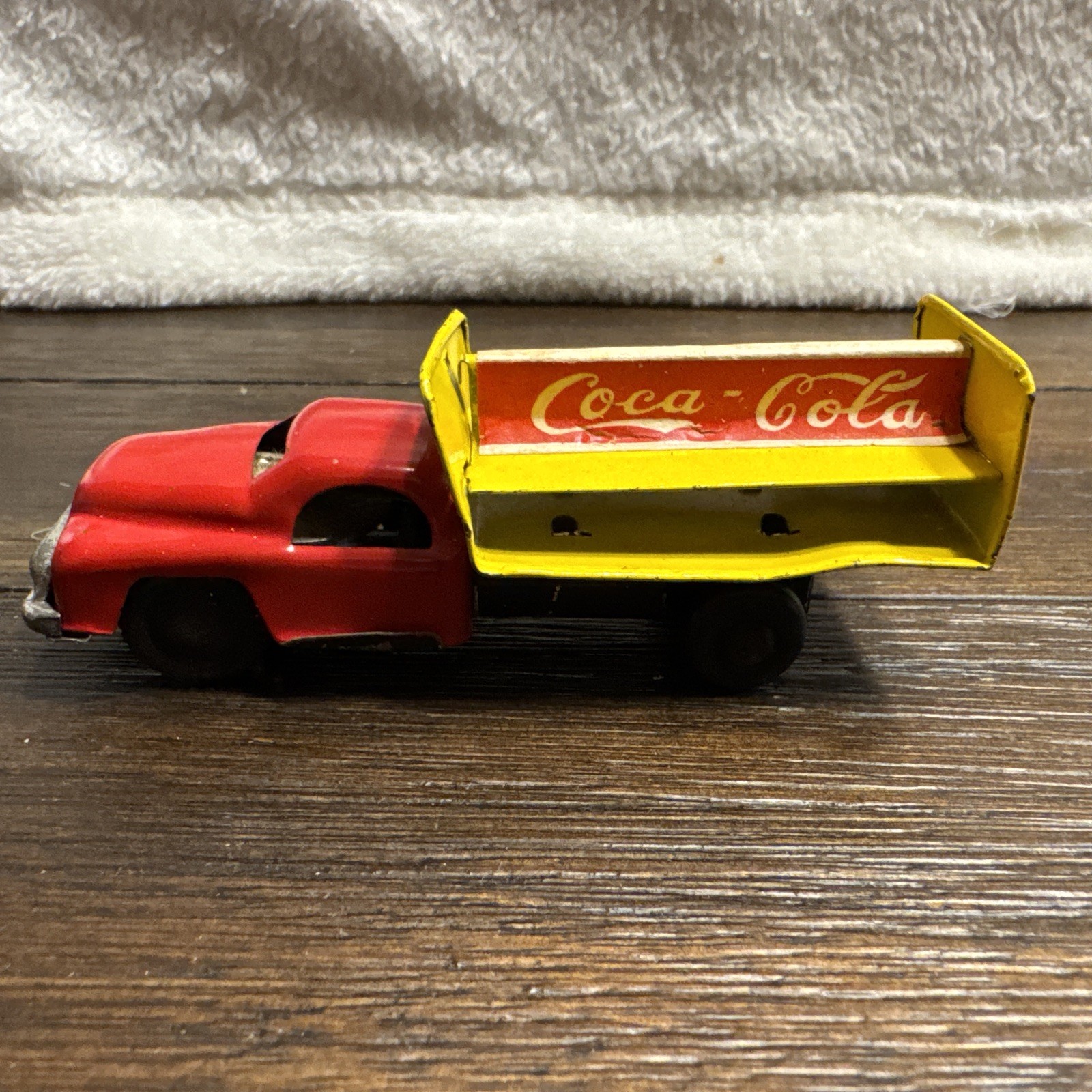 Vintage 1950s Pressed Steel Coca Cola Delivery Truck 4”