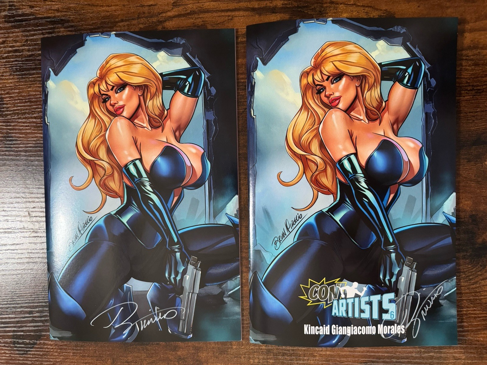 CON ARTISTS #6 VIRGIN & TRADE VARIANT Signed by Ryan Kincaid BOTH come with COA