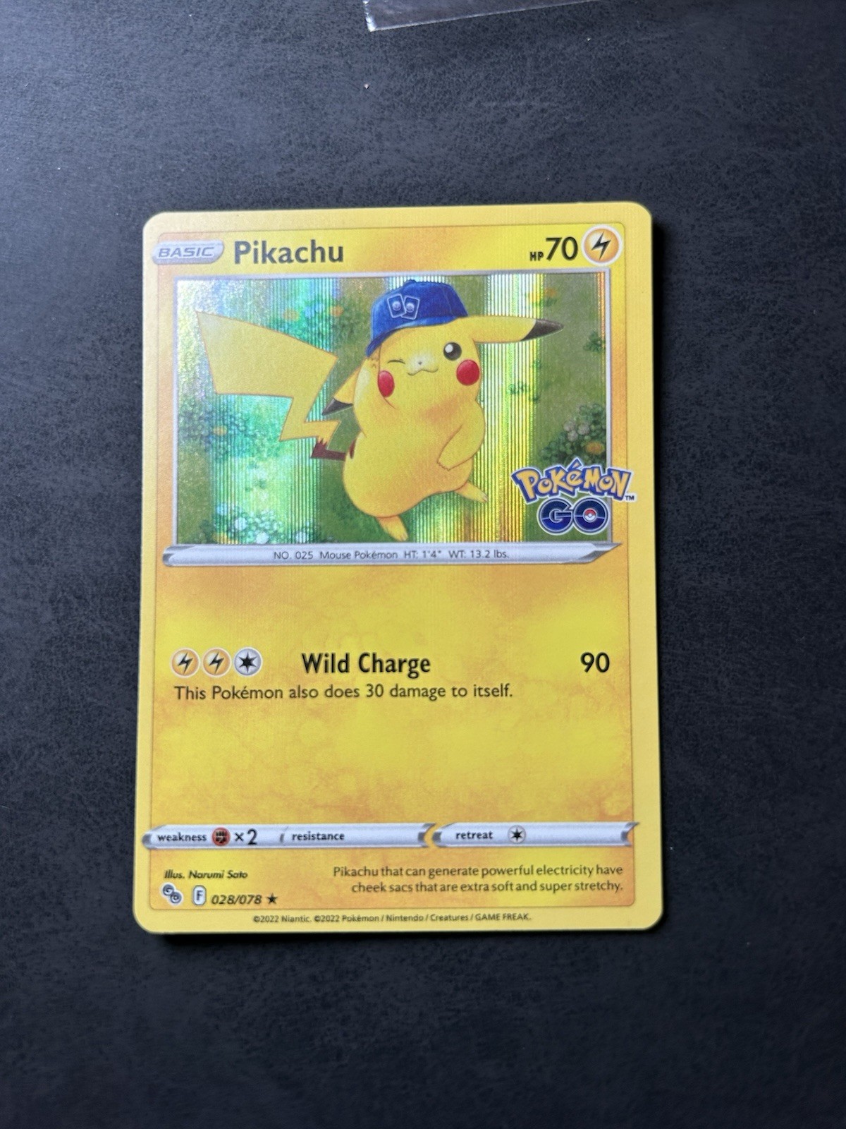 Pikachu - 028/078 - Holo Rare - Pokemon Go - *MINT/NM* Pikachu - 028/078 - Holo Rare - Pokemon Go - *MINT/NM*