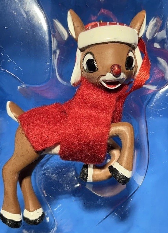 RUDOLPH RED NOSE REINDEER ORNAMENT DEPT 56 ~RUDOLPH FLYING ~NIB