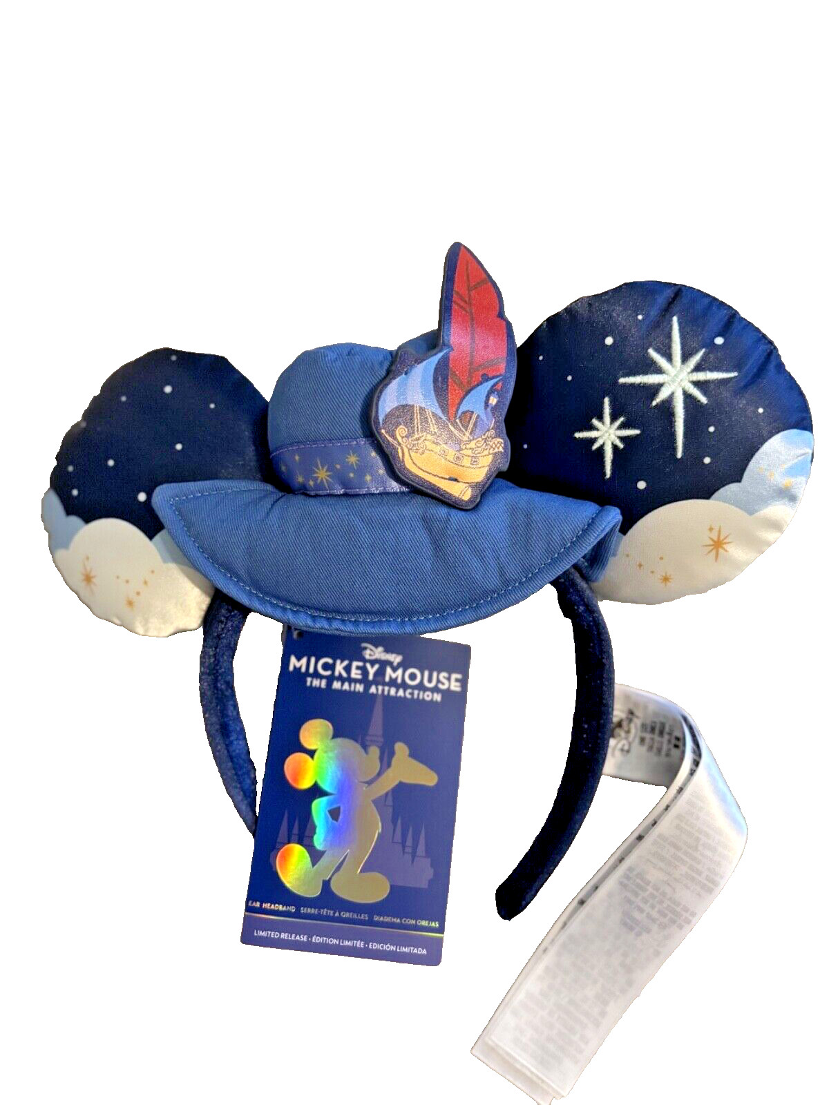Disney World 50th Mickey Mouse Main Attraction Peter Pan\'s Flight Ear Headband