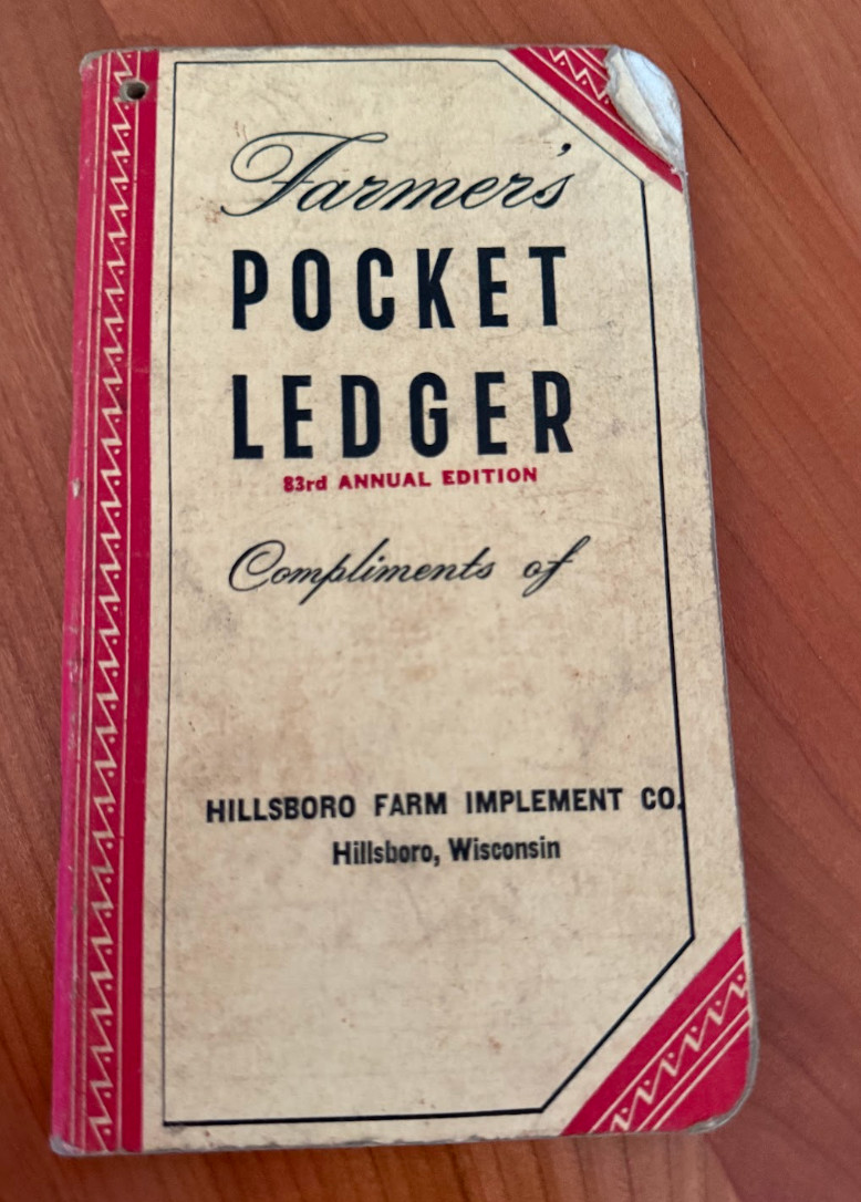 FREE SHIP 1949/1950 Farmer's Pocket Ledger 83rd Annual Edition, Compliment