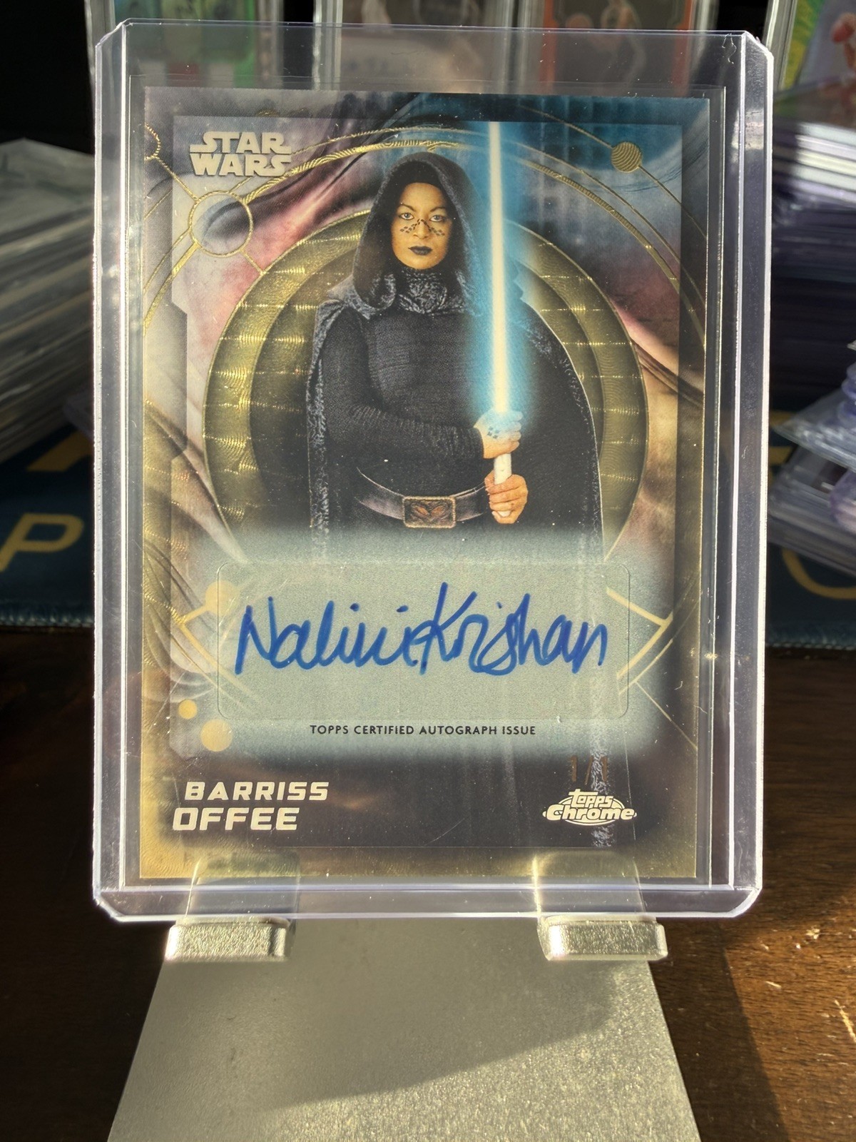 2026 Topps Chrome Star Wars Barriss Offee Nalini Krishan Superfractor Auto 1/1 