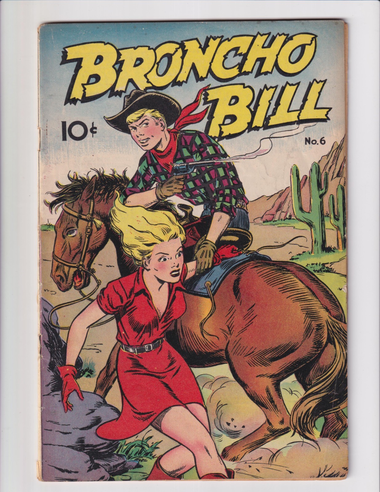 BRONCHO BILL #6 UNITED FEATURES 1948 HARRY O\'NEILL STORY & ART GOLDEN AGE GGA BRONCHO BILL #6 UNITED FEATURES 1948 HARRY O\'NEILL STORY & ART GOLDEN AGE GGA
