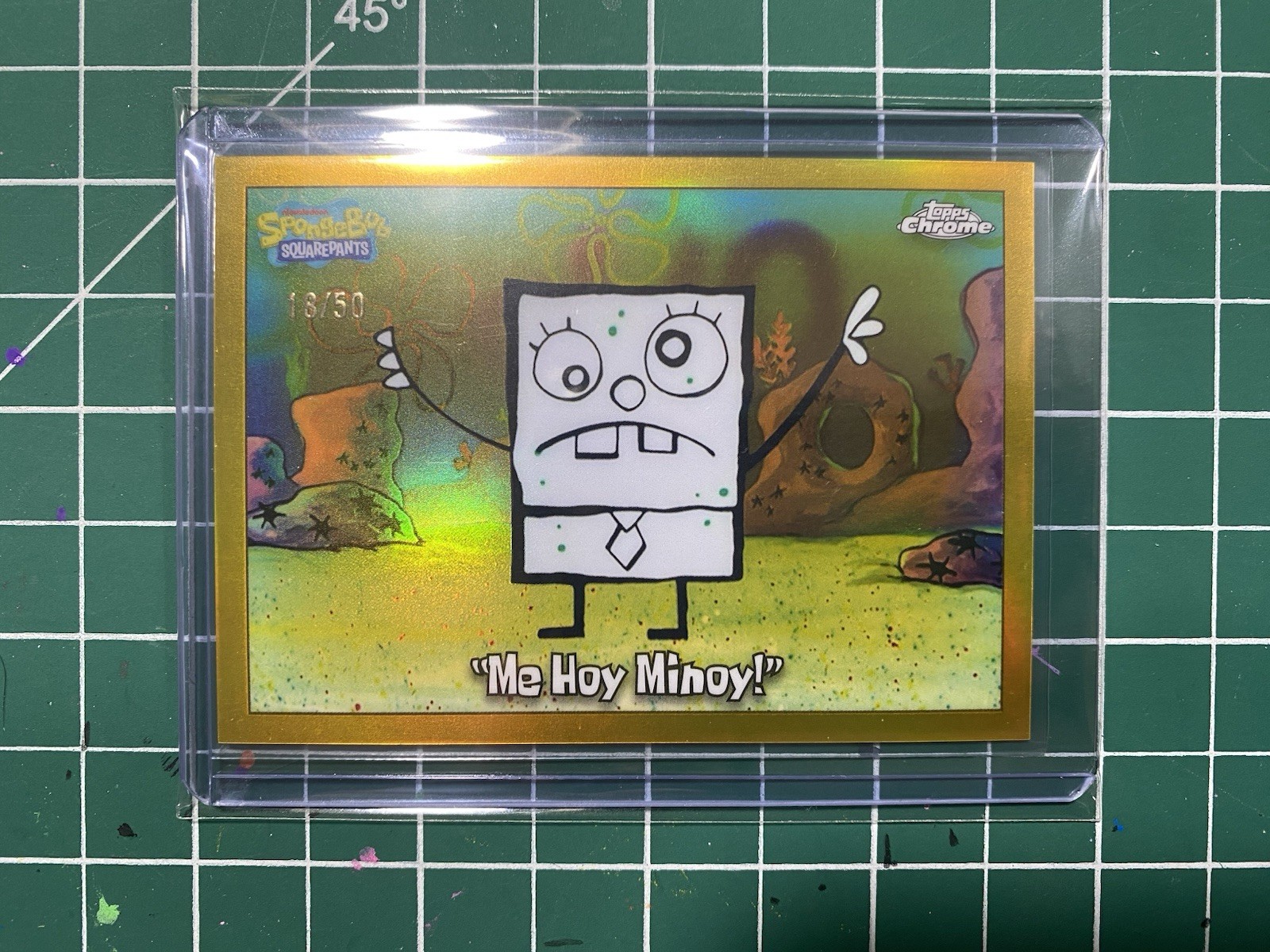 2025 Topps Chrome SpongeBob SquarePants Me Hoy Minoy Gold Refractor /50