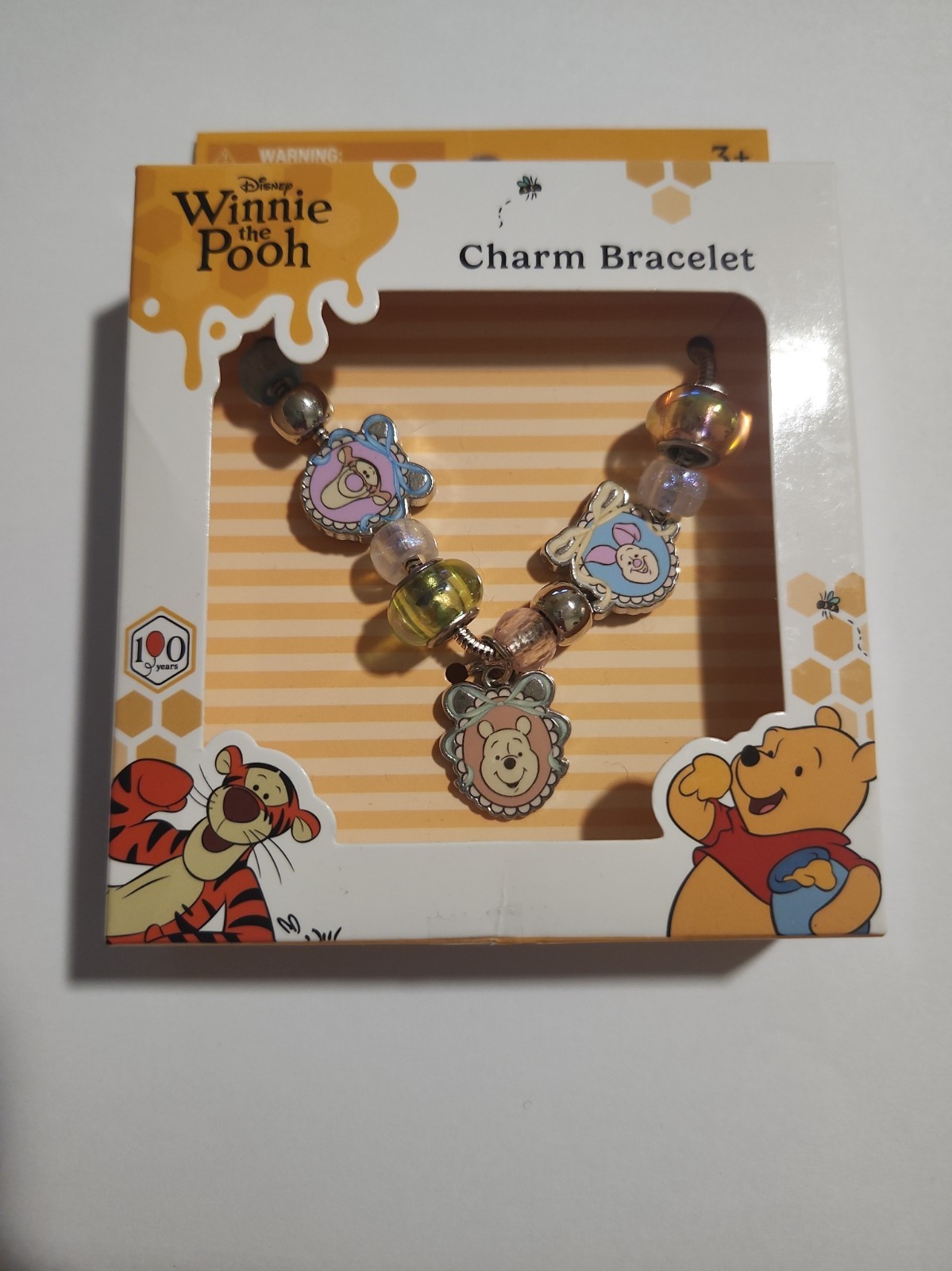 Disney Winnie The Pooh Charm Bracelet 100 Years Celebration Beaded Tigger,Pooh 