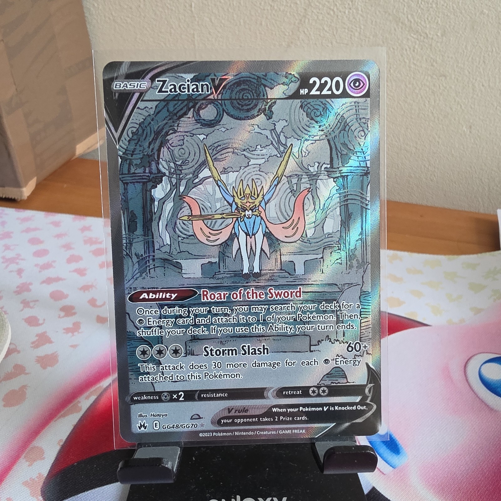 Pokémon TCG Zacian V GG48/GG70 Crown Zenith Galarian Gallery Full Art Holo 220HP