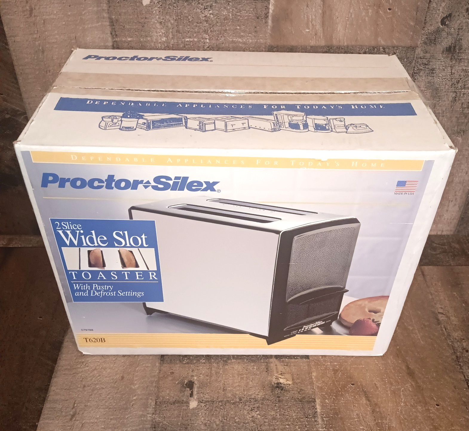 Vintage Proctor Silex 2 Slice Toaster T620B Chrome And Black New Please Read
