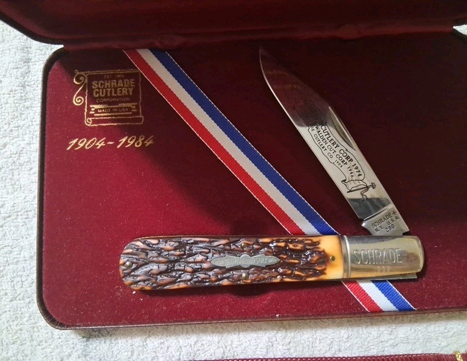 Schrade 80th Anniversary Commemovative Knife  1904=1984 Limited edition.MADE USA