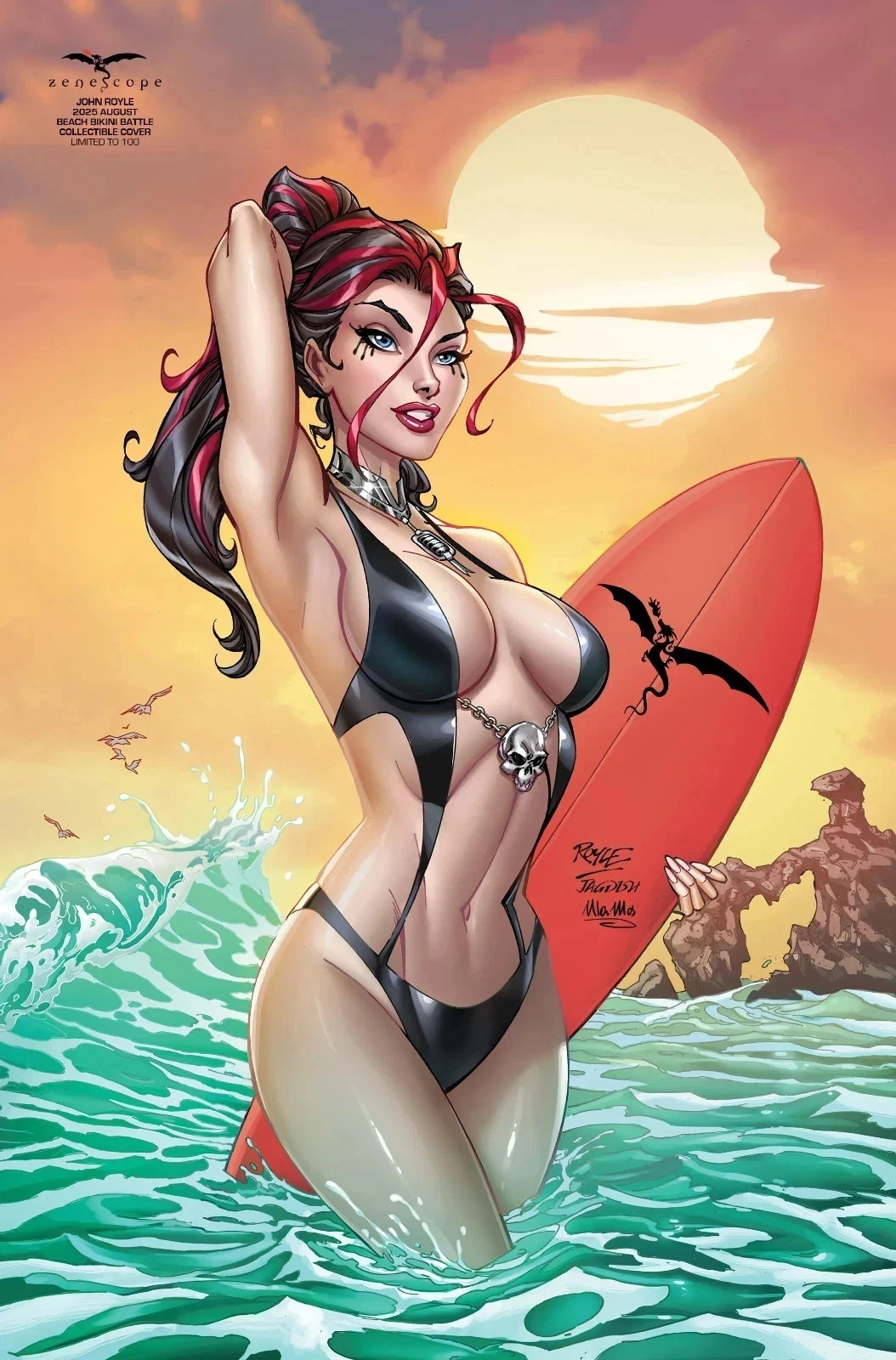 Grimm Fairy Tales #8 2025 August Beach Bikini Battle Cover LE: 100