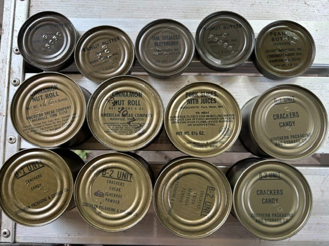 VINTAGE- Post-Vietnam Era C-Ration Loose Cans (Early 1970's)