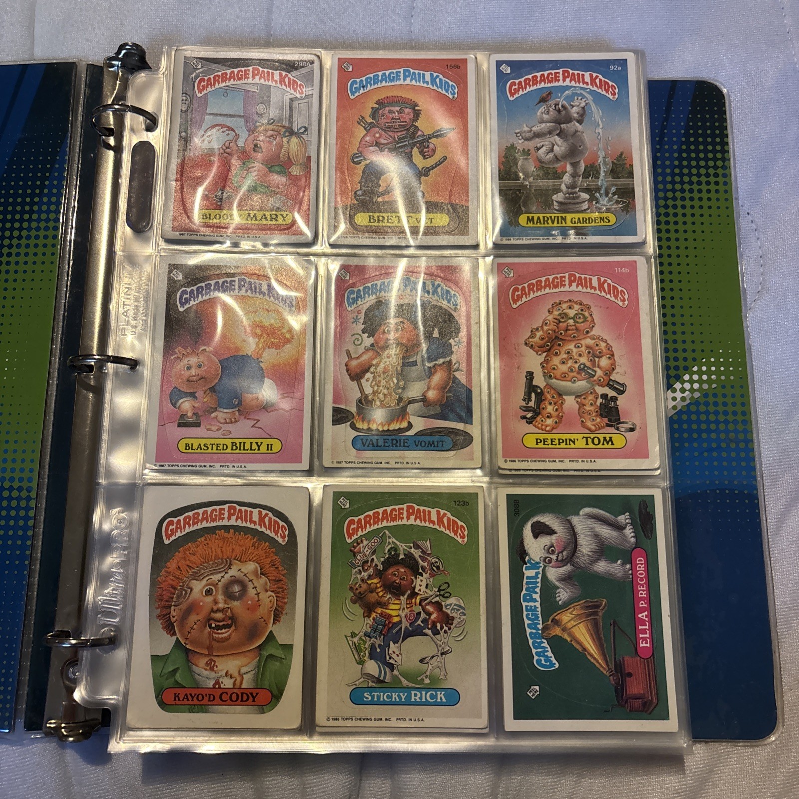 Garbage Pail Kids Lot of 19 Pages 1986 Cards Garbage Pail Kids Lot of 19 Pages 1986 Cards