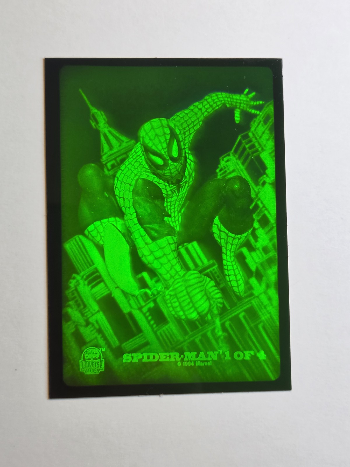 1994 Fleer Marvel Universe Series V Hologram Green #1 Spider-Man
