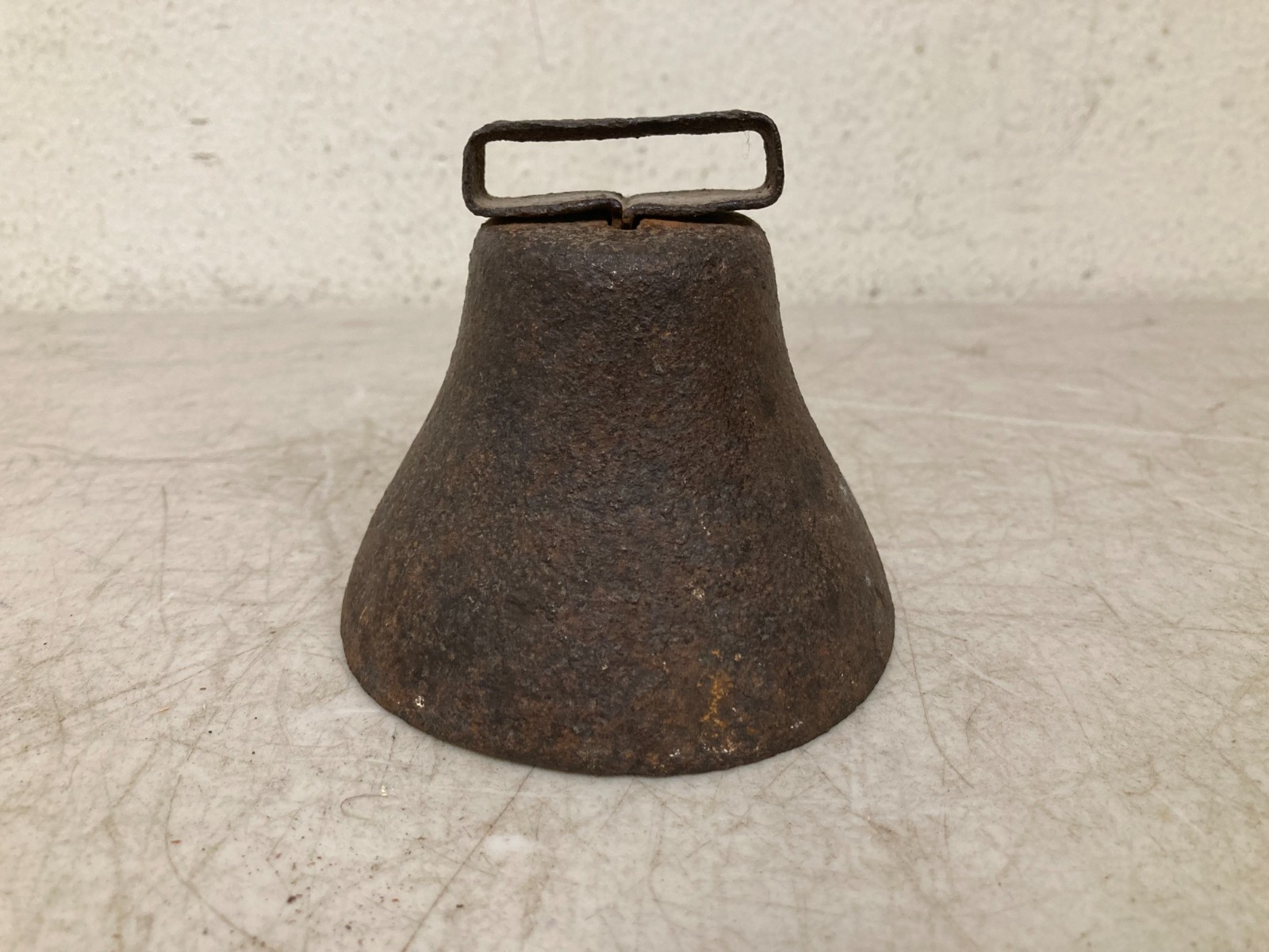 Vintage Primitive Cast Iron Rusty Farm Cow Bell