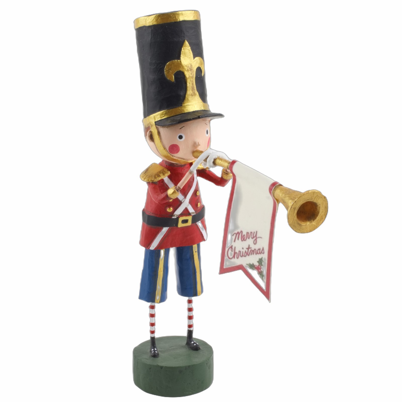 Lori Mitchell Announcing Christmas Nutcracker Soldier Figure Folk Art Figurine
