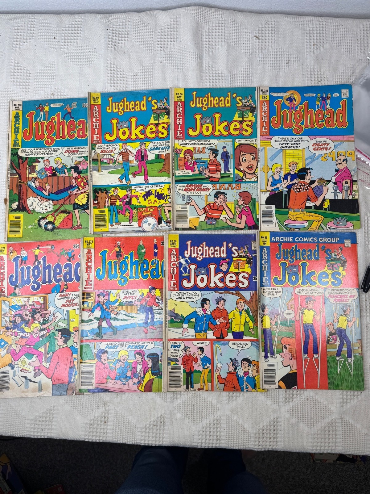 Vintage Jughead and Jugheads Jokes Archie Comics Lot Of 8 Issues 1970s Original 