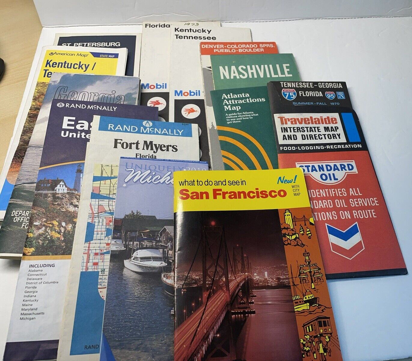 Map Lot of 13 Standard Oil Holiday Inn Rand McNally Used