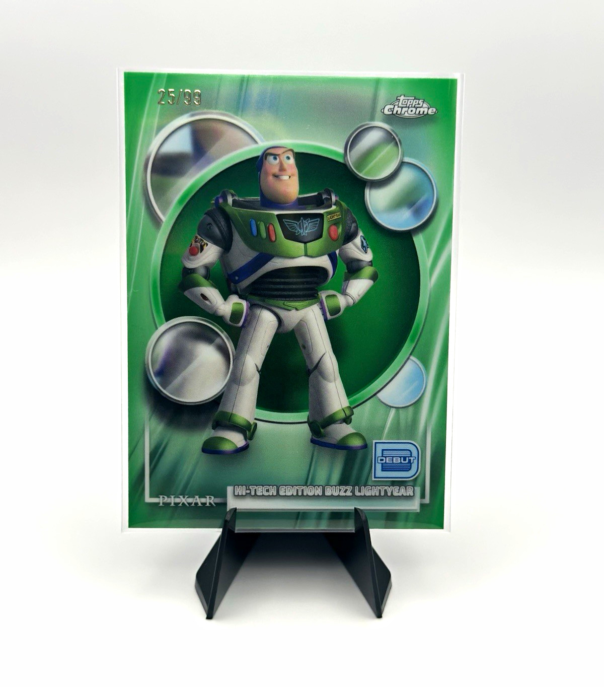 2026 Topps Chrome Disney/Pixar Buzz Lightyear Green /99 #200 Hi-Tech Edition