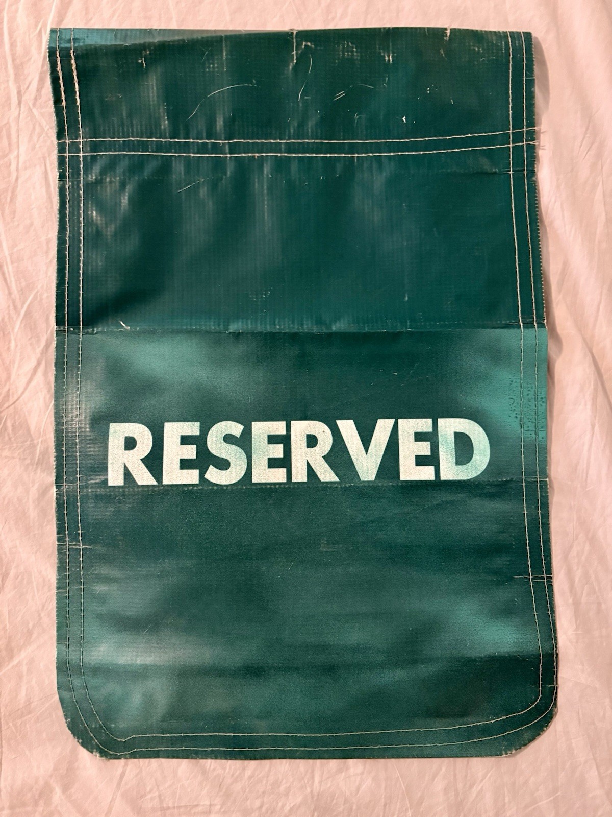 Disney Haunted Mansion “Reserved” Rope Sign Vintage Prop - “Hearse HM”