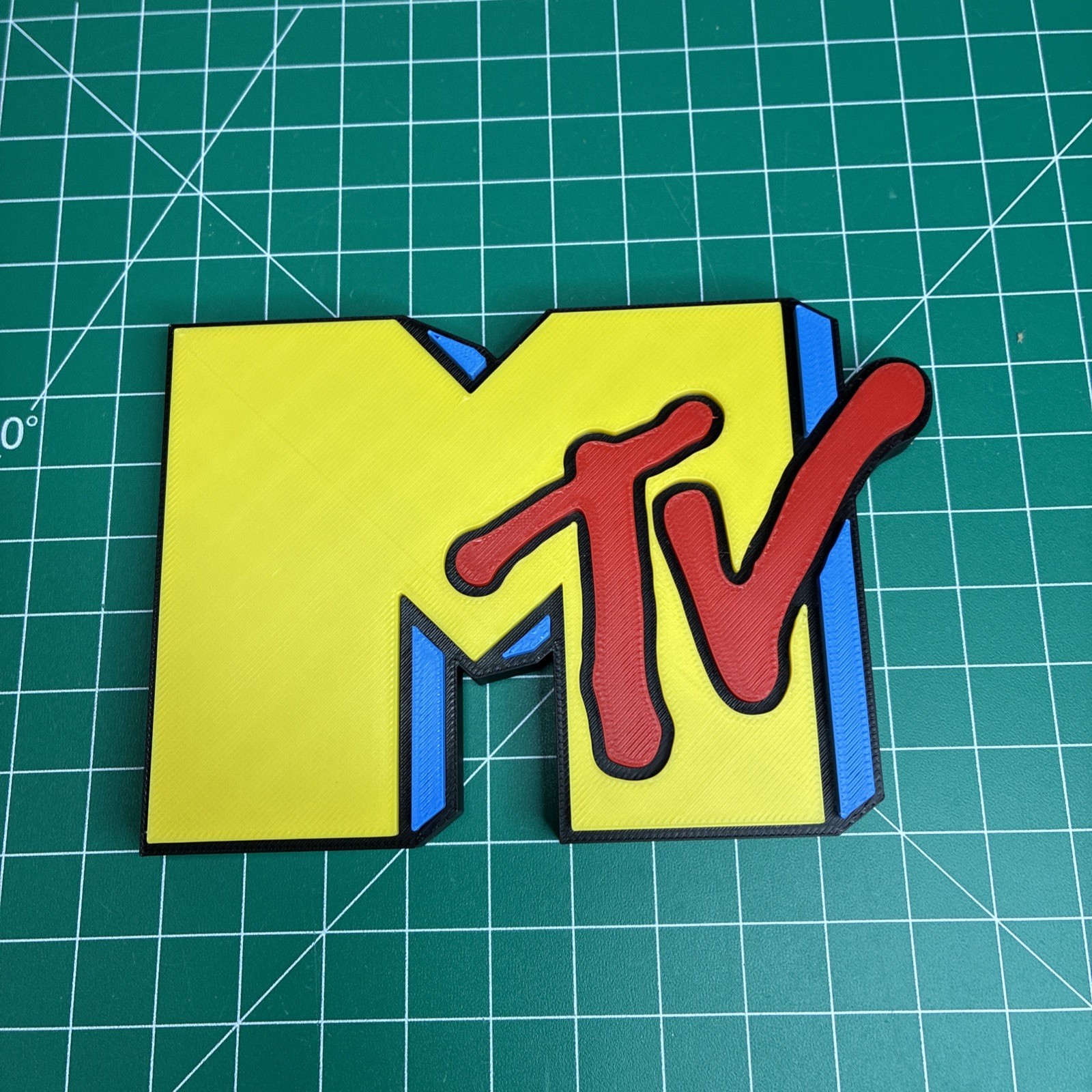 3d Printed MTV Logo Sign Wall Desk Shelf Fan Art