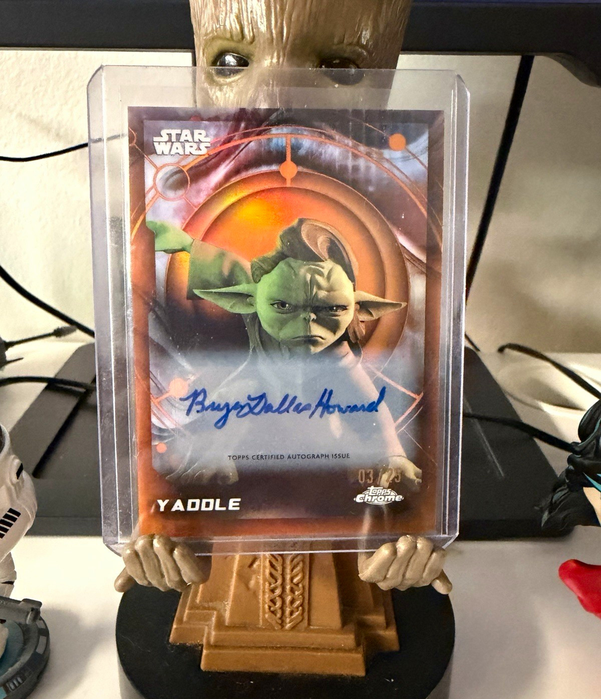 Topps 2026 Chrome Star Wars Yaddle #117 Hard Signed Auto Bryce Dallas Howard /25