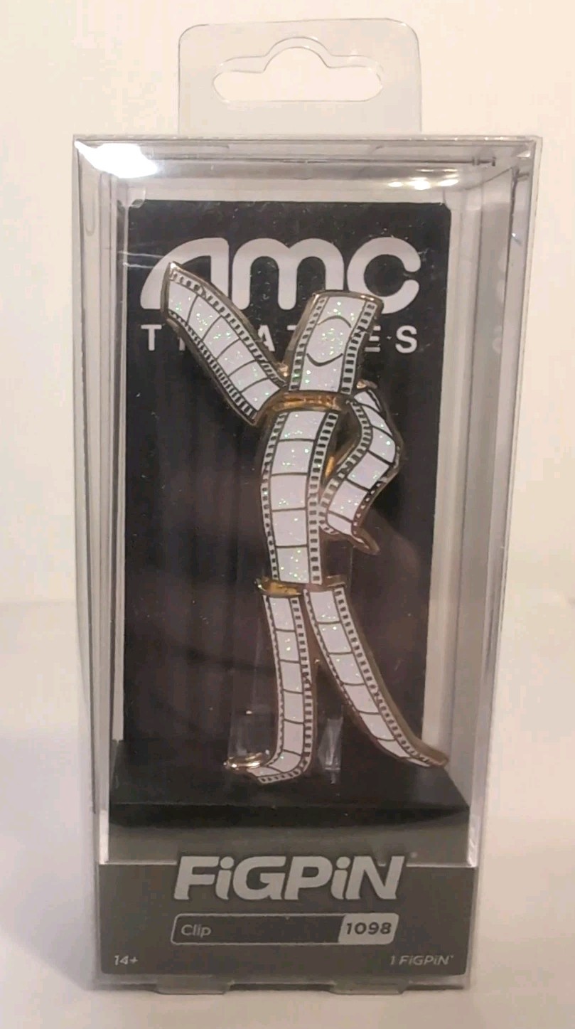 FiGPiN AMC Theatres - Clip #1098 (White Glitter on Gold) LE 500 *LOCKED*