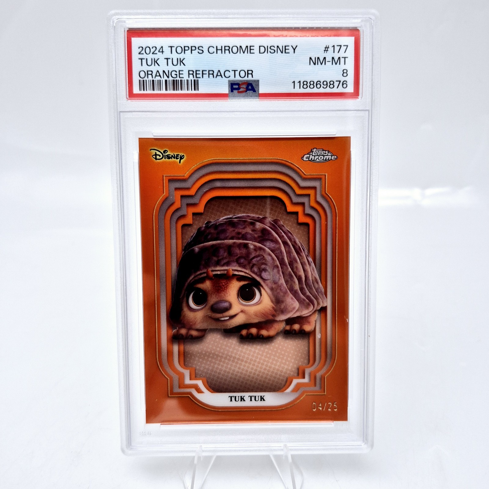 2024 Disney Topps Chrome Tuk Tuk #177 PSA 8 Raya Orange /25 2024 Disney Topps Chrome Tuk Tuk #177 PSA 8 Raya Orange /25
