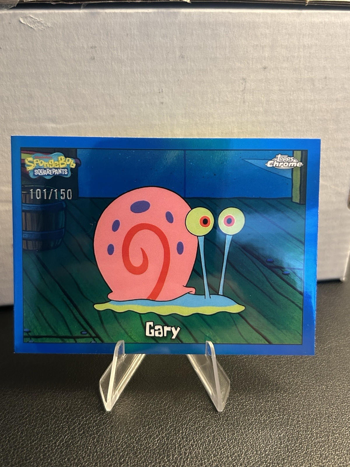 GARY 2025 TOPPS CHROME SPONGEBOB SQUAREPANTS #26 BLUE REFRACTOR 101/150