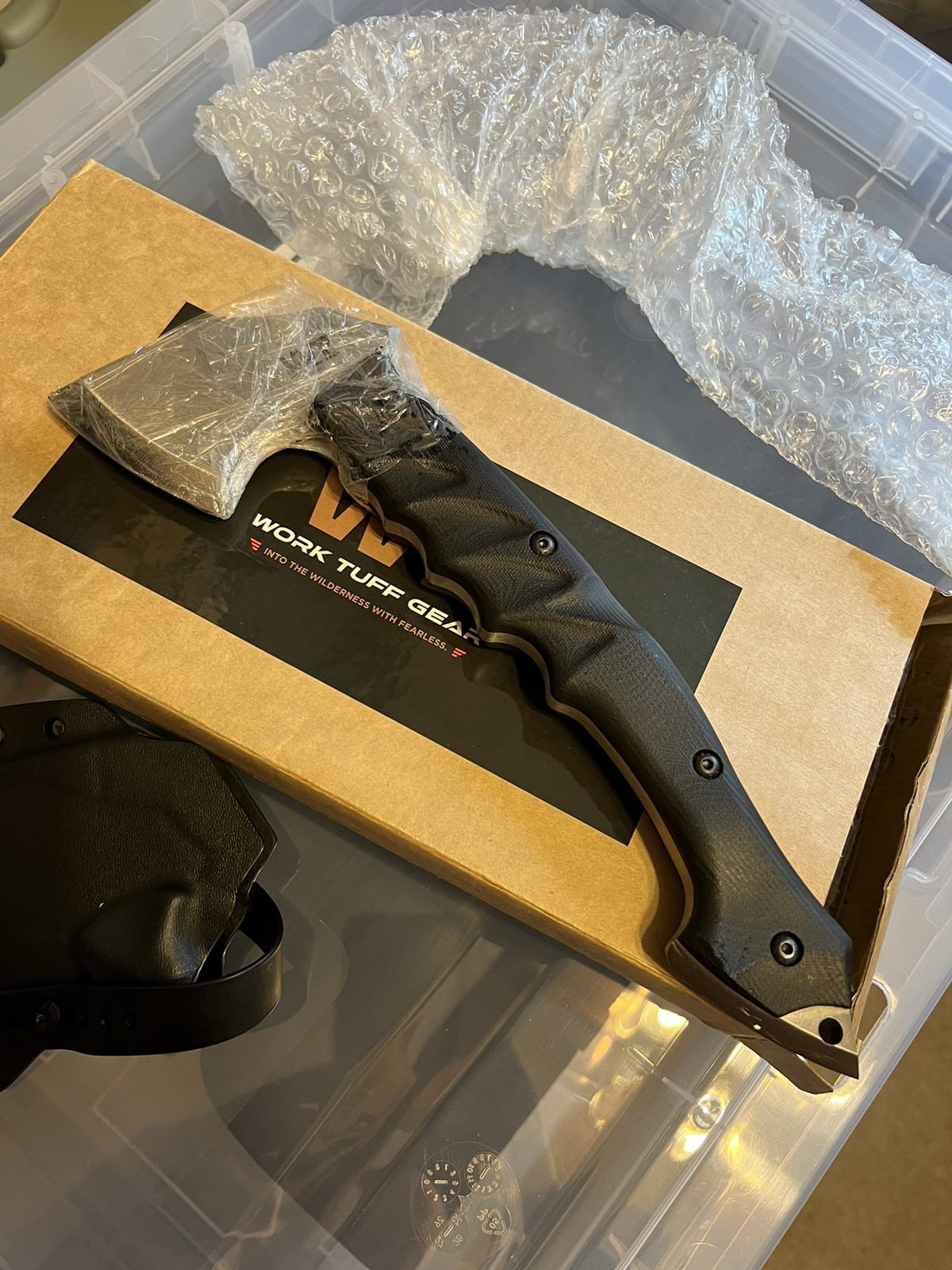 Work Tuff Gear Black Hawk Hatchet SK85 Black G10 Scales