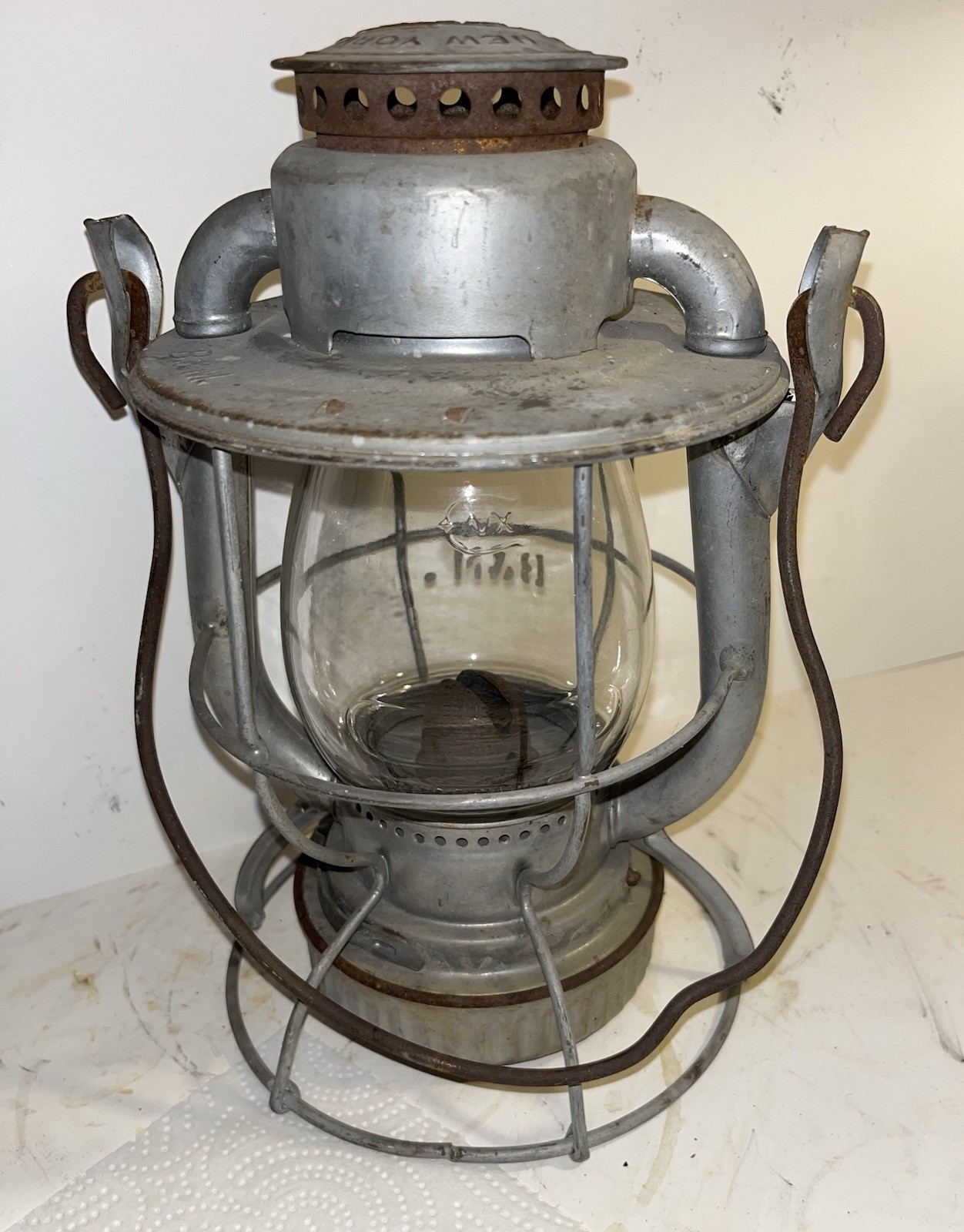 Antique Dietz B & M Railroad Kerosene Lantern Boston and Maine Marked Globe