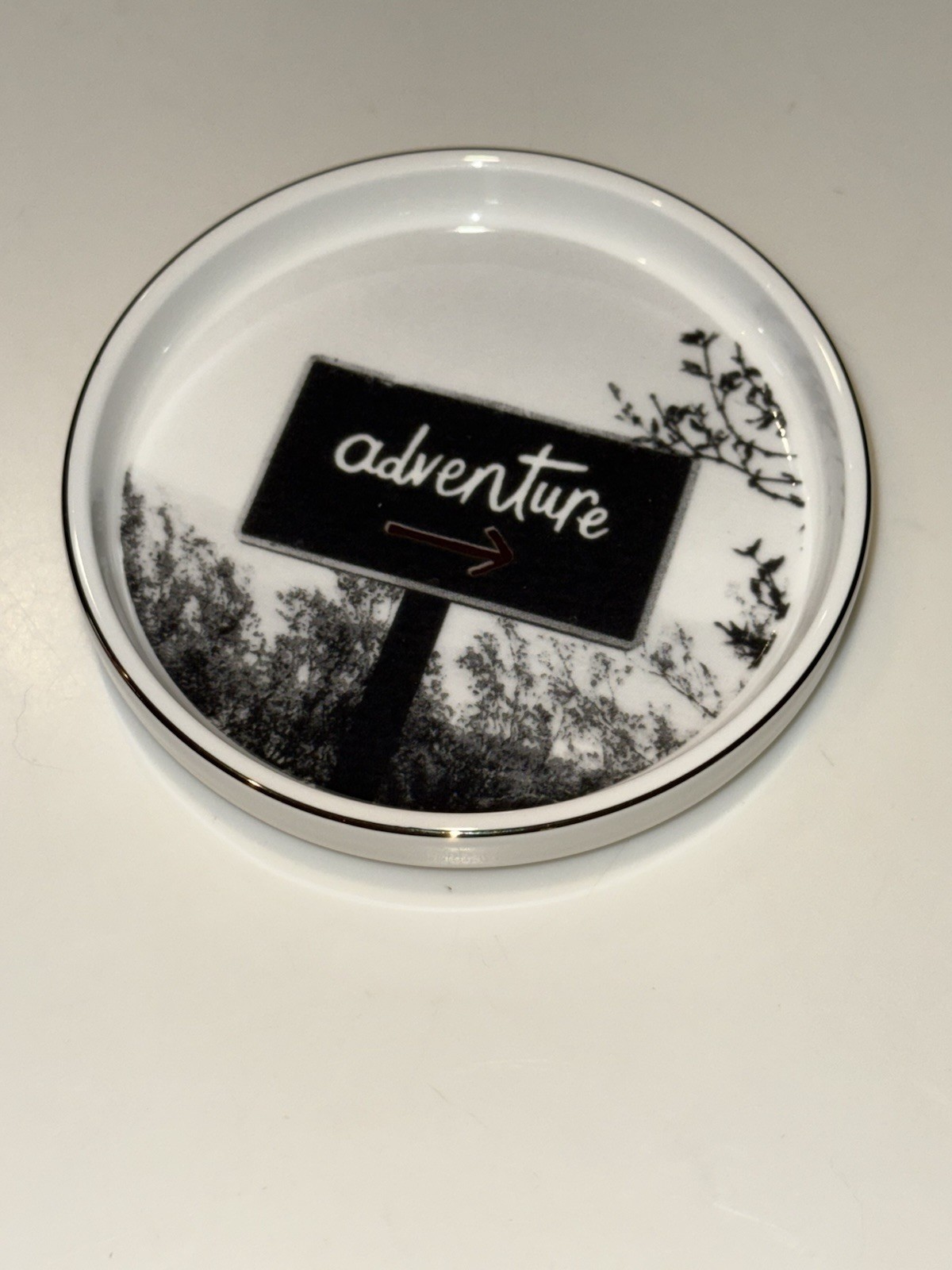 Kate Spade Lenox Spirit of Adventure Ring Coin Pin Trinket Dish EUC