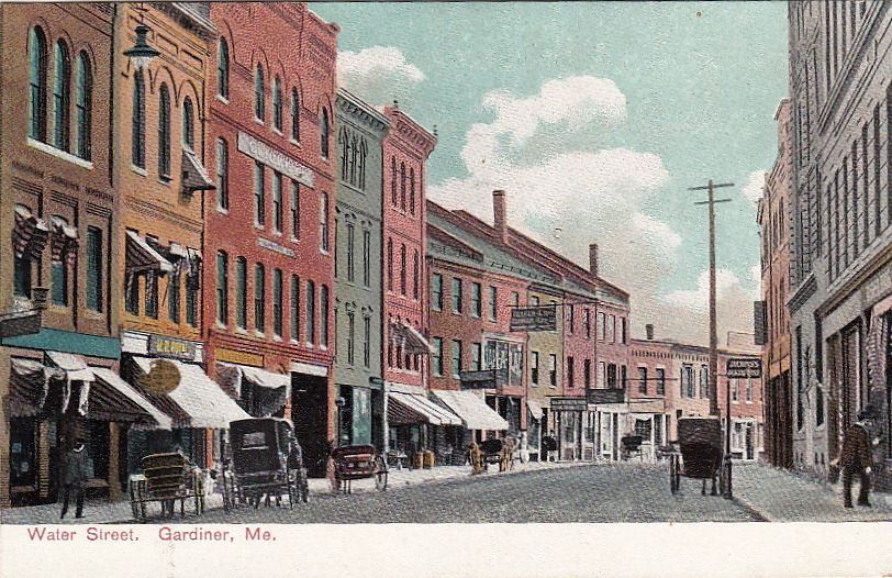  Postcard Water St Gardiner ME 