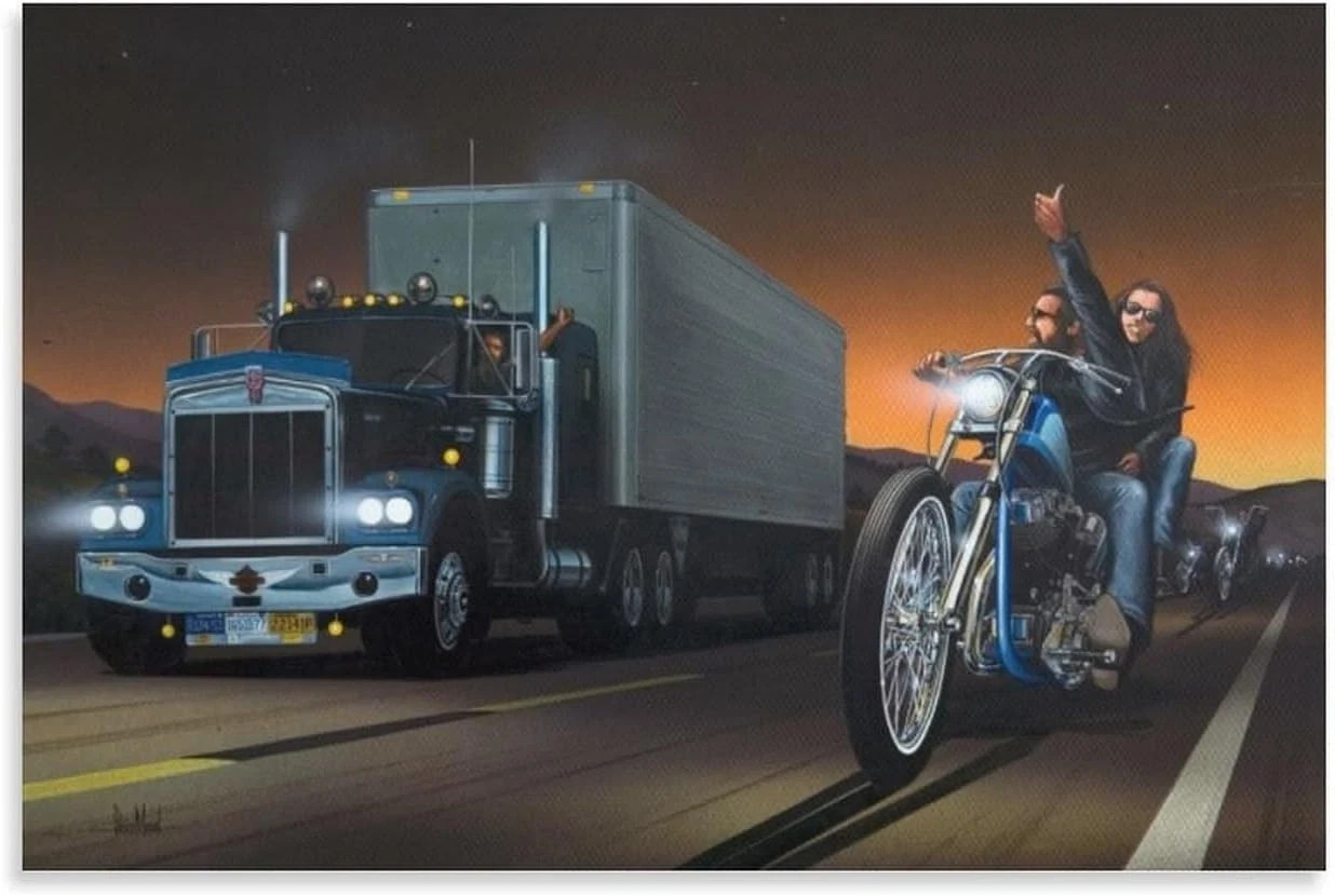 David Mann Motorcycle  | FRAMED POSTER | SIZE OPTIONS