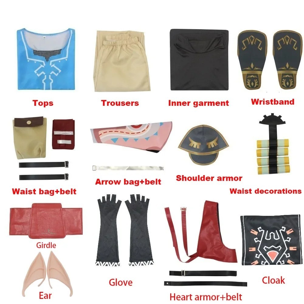 Cosplay Costume Shirt Cloak Accessories Sets Adult Kids Outfit