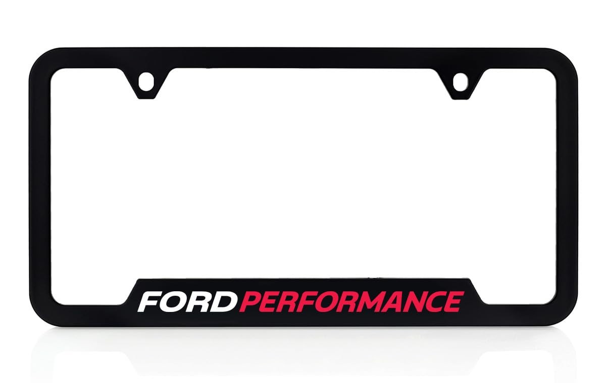 Ford Performance UV Black Plastic License Plate Frame Genuine Ford Accessory