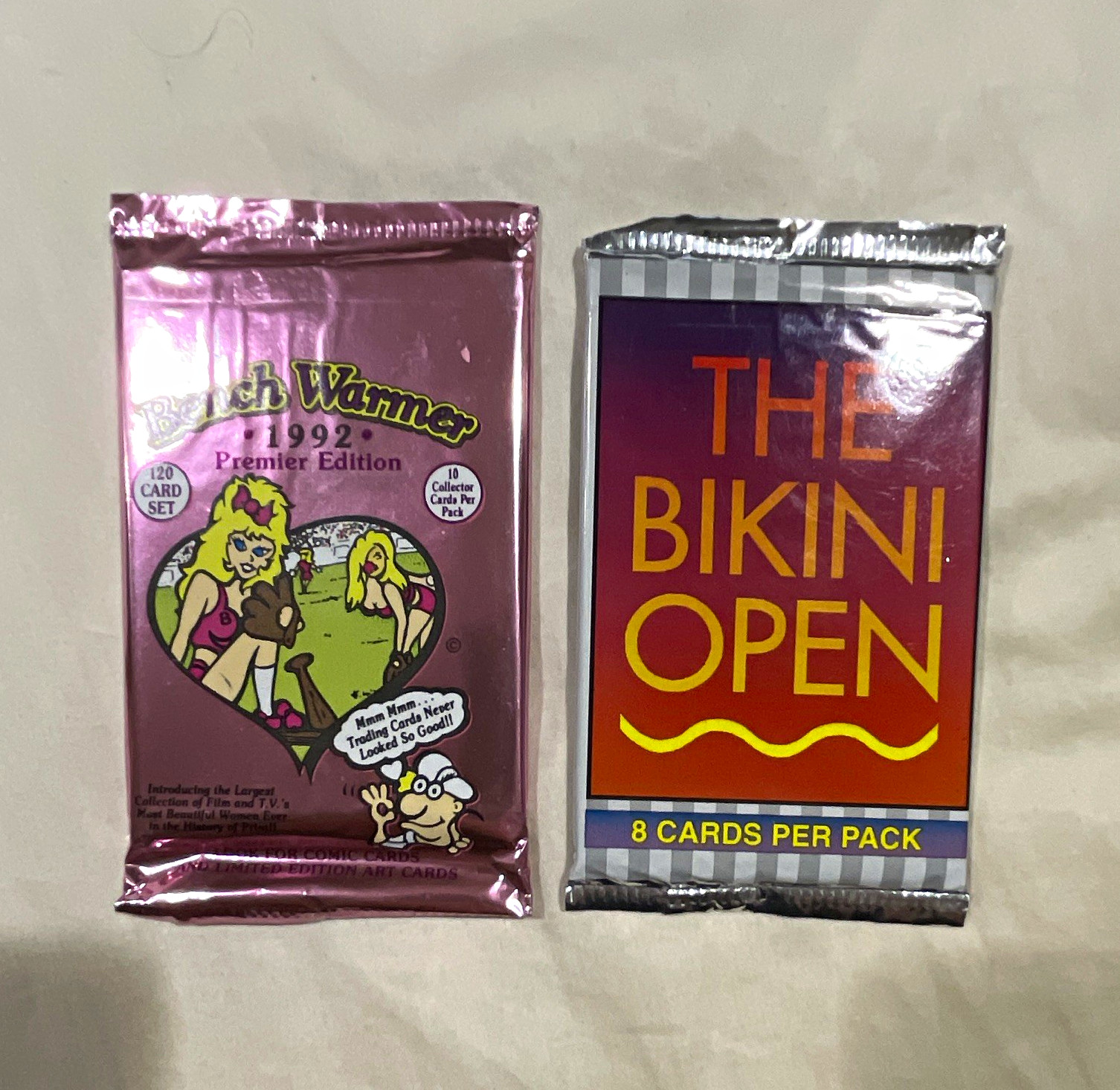 Bench Warmer 1992 Premier Edition Non-Sport Trading Cards Sealed/Bikini Open