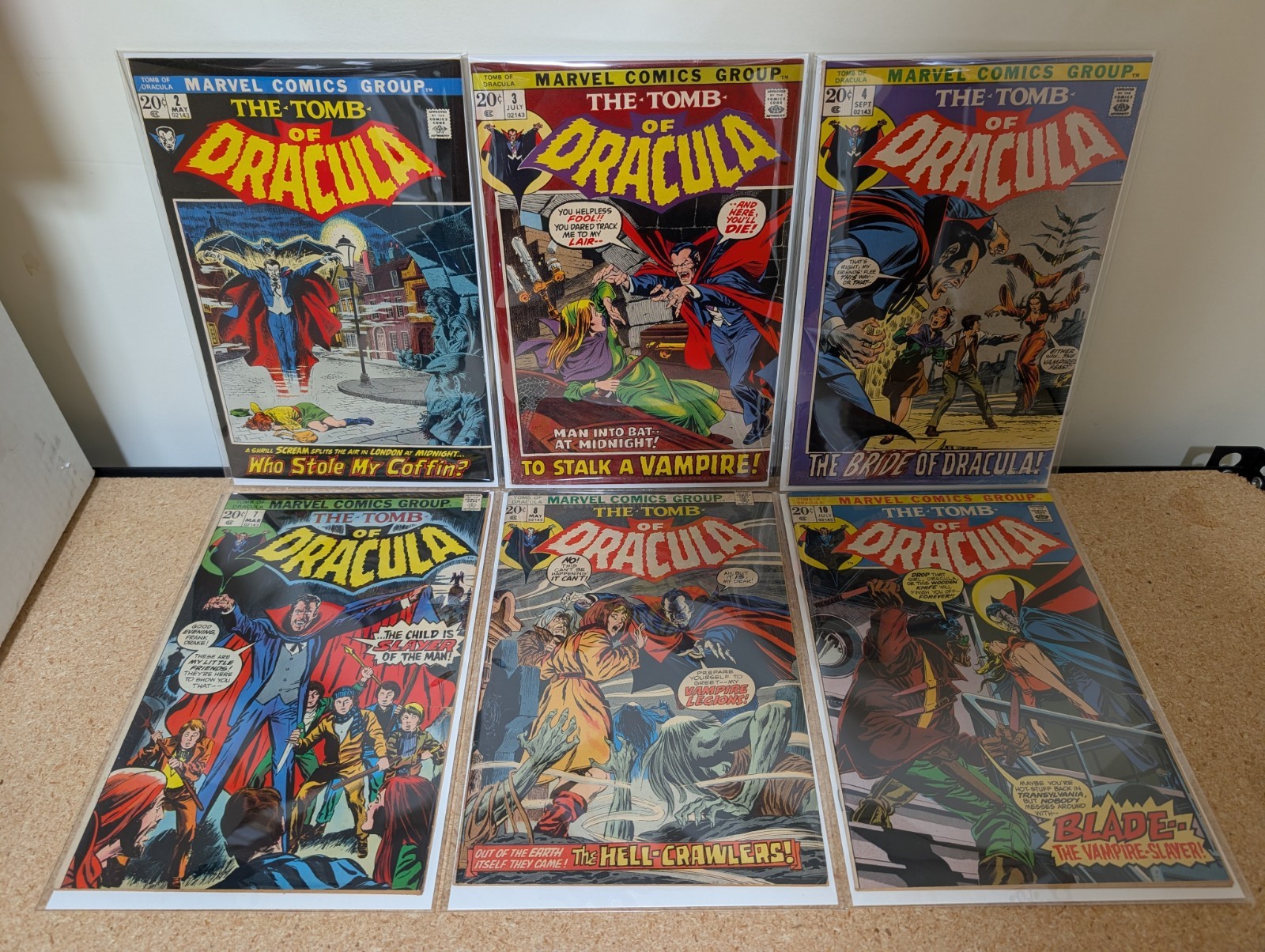 Tomb of Dracula # 2 3 4 7 8 10 (1973) Marvel Comic - 1st App of Blade Key Issue
