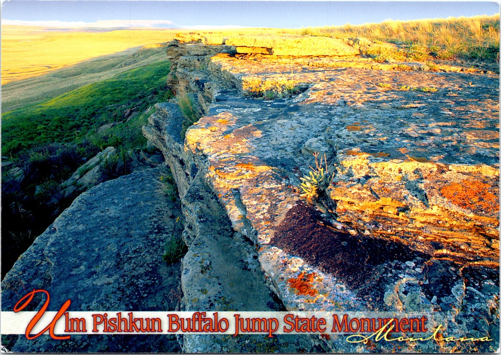 Ulm Pishkun First Peoples Buffalo Jump State Monument Montana POSTCARD