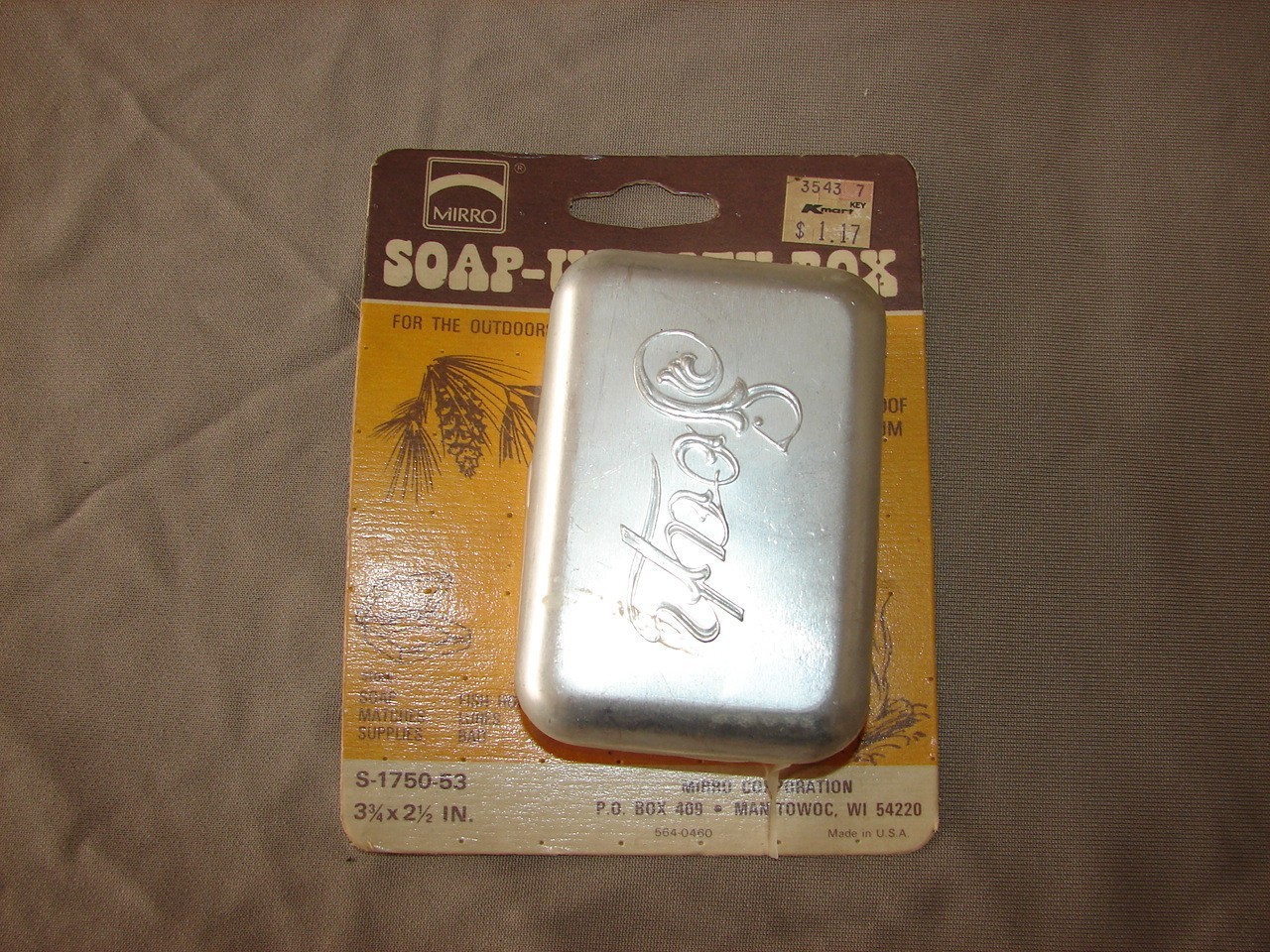 Vintage Mirro Aluminum Hinged Soap Holder Utility Box - Rare Unopened Package
