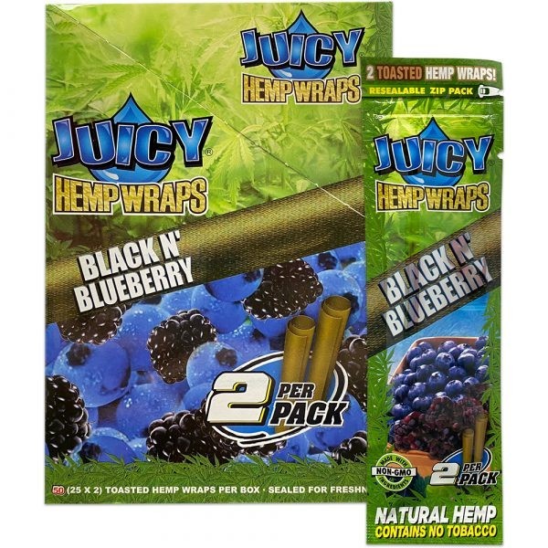 🤪 JUICY JAY BLACK N' BLUEBERRY WRAPS 🔥 25 PACKS 🤑 2 WRAPS PER PACK 🤤💯🤤💯