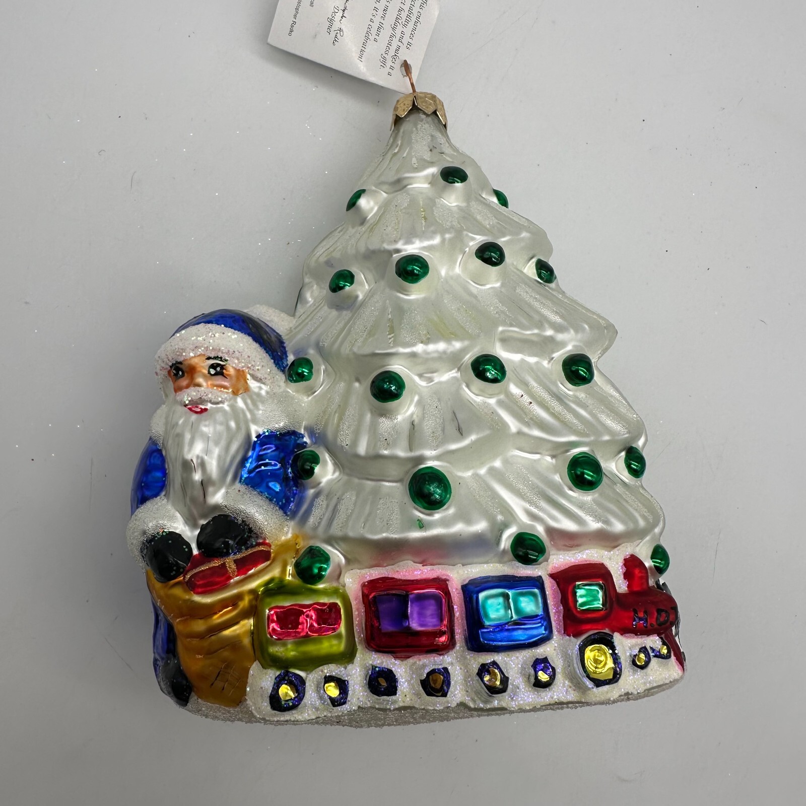 1997 Christopher Radko White Last Stop Santa 6\