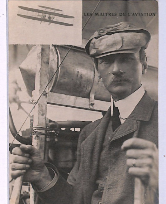 FRANCE PIONEER AVIATION Postcard *WILBUR WRIGHT* Pilot Portrait Unused XA79