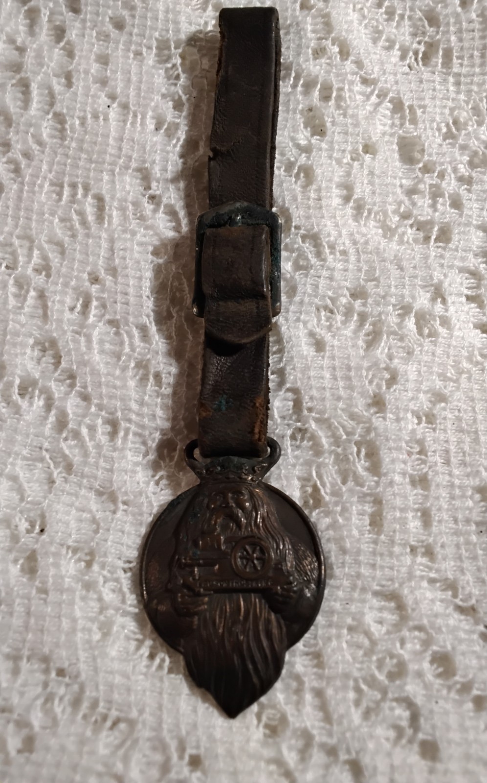 Rare Antique 1910s John Lauson Frost King Watch Fob Greenduck Mark Hit-and-Miss