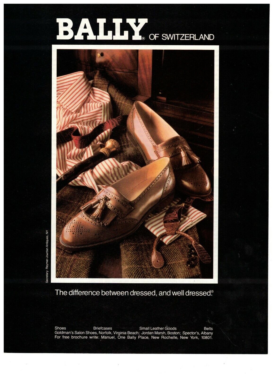 1989 Bally Women\'s Fashion Shows Loafers Vintage Print Advertisement